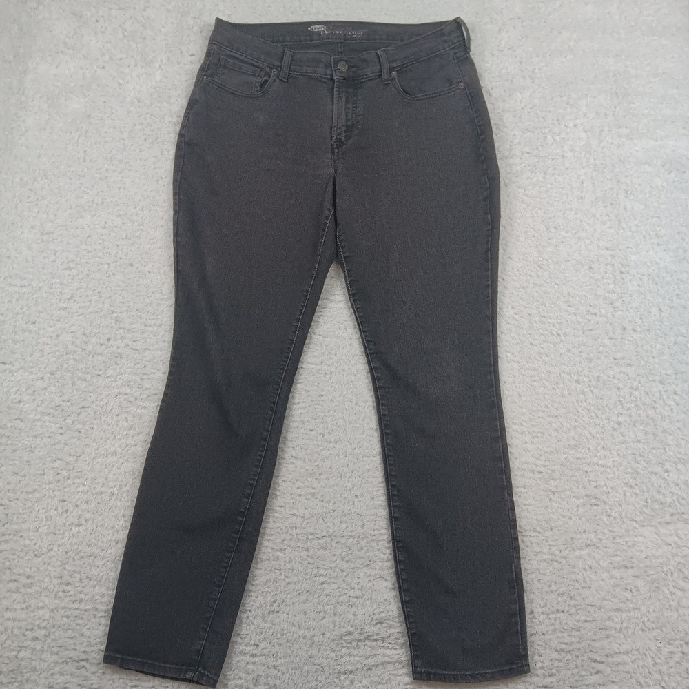 Old Navy Sweetheart Skinny Jean Women 12 Gray Stretch Denim Mid Rise 781348-07-1